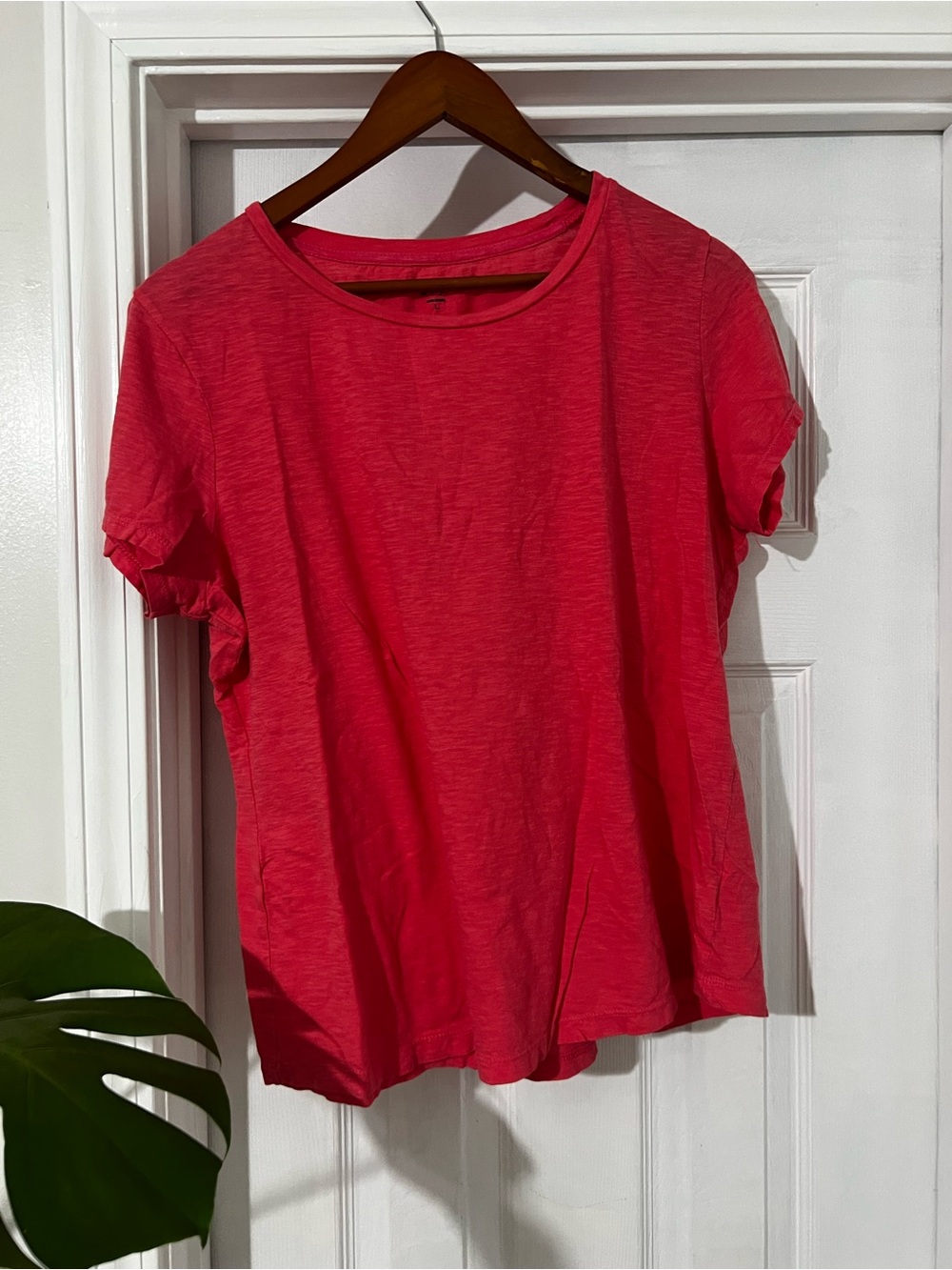 crown & ivy Hot Raspberry Short Sleeve Crew Tee